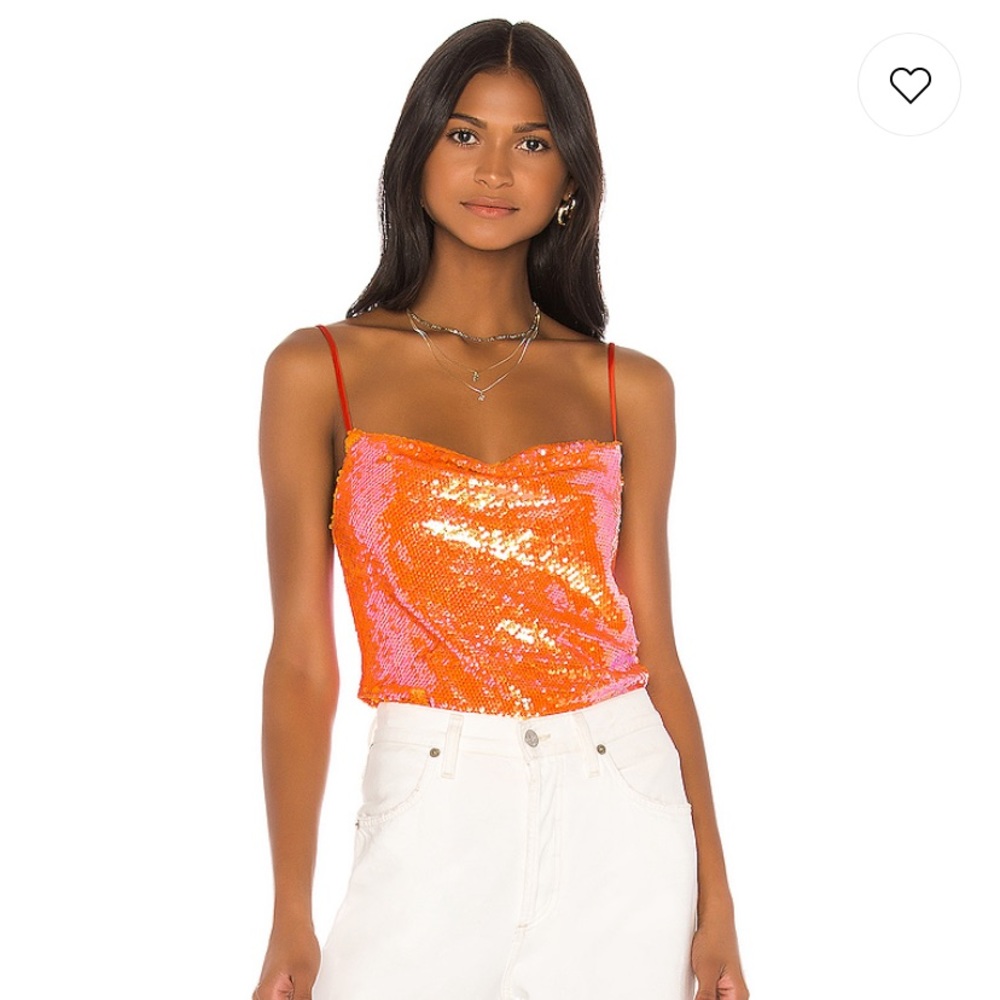 NWT Bianca Top In Papaya Orange